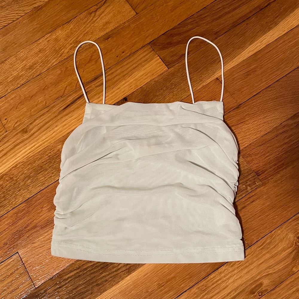 Urban Outfitters Mesh Cropped Tank Top